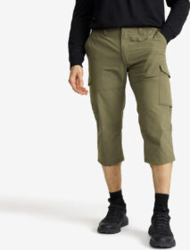 RevolutionRace Ulkoiluhousut, Vaellushousut & Retkeilyhousut – Vihreä – Adventure 3/4 Cargo Stretch Pants Miehet Kalamata, Koko:XS