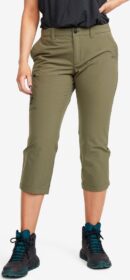 RevolutionRace Ulkoiluhousut, Vaellushousut & Retkeilyhousut – Vihreä – Adventure 3/4 Stretch Pants Naiset Kalamata, Koko:L