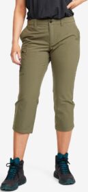 RevolutionRace Ulkoiluhousut, Vaellushousut & Retkeilyhousut – Vihreä – Adventure 3/4 Stretch Pants Naiset Kalamata, Koko:XS