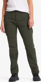RevolutionRace Ulkoiluhousut, Vaellushousut & Retkeilyhousut – Vihreä – Adventure Cargo Stretch Pants Naiset Deep Depths, Koko:S