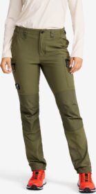 RevolutionRace Ulkoiluhousut, Vaellushousut & Retkeilyhousut – Vihreä – Nordwand Highwaist Stretch Pants Naiset Olive Night, Koko:3XL