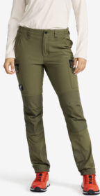 RevolutionRace Ulkoiluhousut, Vaellushousut & Retkeilyhousut – Vihreä – Nordwand Highwaist Stretch Pants Naiset Olive Night, Koko:3XL