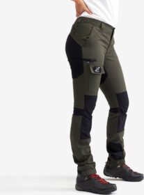 RevolutionRace Ulkoiluhousut, Vaellushousut & Retkeilyhousut – Vihreä – Nordwand Pants Naiset Mossgrey, Koko:XS
