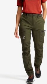 RevolutionRace Ulkoiluhousut, Vaellushousut & Retkeilyhousut – Vihreä – Rambler Lightweight Pro Pants Naiset Forest Night, Koko:2XL