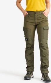 RevolutionRace Ulkoiluhousut, Vaellushousut & Retkeilyhousut – Vihreä – RVRC GP Pants Naiset Olive Night, Koko:2XL