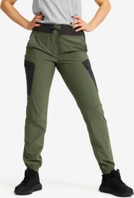 RevolutionRace Ulkoiluhousut, Vaellushousut & Retkeilyhousut – Vihreä – Verge Stretch Cargo Pants Naiset Thyme/Anthracite, Koko:XS
