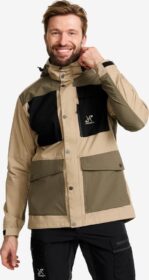 RevolutionRace Ulkoilutakki, Kuoritakki & Tuulitakki – Beige – Rambler Lightweight Pro Jacket Miehet Khaki/Light MossGray, Koko:M