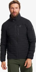 RevolutionRace Ulkoilutakki, Kuoritakki & Tuulitakki – Musta – Flex Stretch Down Jacket Miehet Black, Koko:XL