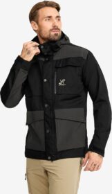 RevolutionRace Ulkoilutakki, Kuoritakki & Tuulitakki – Musta – Rambler Lightweight Pro Jacket Miehet Black/Anthracite, Koko:M
