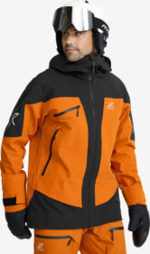 RevolutionRace Ulkoilutakki, Kuoritakki & Tuulitakki – Oranssi – Atlas 3L Ski Jacket Miehet Hawaiian Sunset/Black, Koko:M