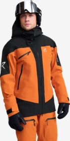 RevolutionRace Ulkoilutakki, Kuoritakki & Tuulitakki – Oranssi – Atlas 3L Ski Jacket Miehet Hawaiian Sunset/Black, Koko:XL