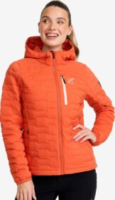 RevolutionRace Ulkoilutakki, Kuoritakki & Tuulitakki – Oranssi – Flex Stretch Hooded Down Jacket Naiset Mecca Orange, Koko:S