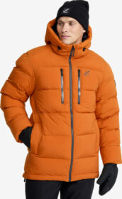 RevolutionRace Ulkoilutakki, Kuoritakki & Tuulitakki – Oranssi – Flexpedition Down Jacket Miehet Hawaiian Sunset, Koko:L