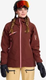 RevolutionRace Ulkoilutakki, Kuoritakki & Tuulitakki – Punainen – Atlas 3L Ski Jacket Naiset Earth, Koko:XS