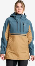 RevolutionRace Ulkoilutakki, Kuoritakki & Tuulitakki – Sininen – Outdoor Anorak Naiset Orion Blue/Kelp Beige, Koko:L