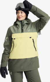 RevolutionRace Ulkoilutakki, Kuoritakki & Tuulitakki – Vihreä – AccXel 2L Insulated Ski Anorak Naiset Kambaba Green/Lemon Grass, Koko:2XL