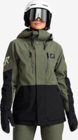RevolutionRace Ulkoilutakki, Kuoritakki & Tuulitakki – Vihreä – AccXel 2L Ski Jacket Naiset Kambaba Green/Black, Koko:XL