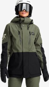 RevolutionRace Ulkoilutakki, Kuoritakki & Tuulitakki – Vihreä – AccXel 2L Ski Jacket Naiset Kambaba Green/Black, Koko:M