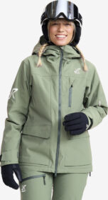 RevolutionRace Ulkoilutakki, Kuoritakki & Tuulitakki – Vihreä – AccXel Insulated 2L Ski Jacket Naiset Dusty Green, Koko:L