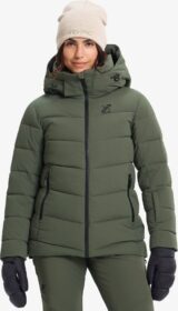 RevolutionRace Ulkoilutakki, Kuoritakki & Tuulitakki – Vihreä – Glint Insulated Ski Jacket Naiset Kambaba Green, Koko:S