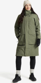 RevolutionRace Ulkoilutakki, Kuoritakki & Tuulitakki – Vihreä – Rhyme 2L Insulated Parka Naiset Thyme, Koko:M