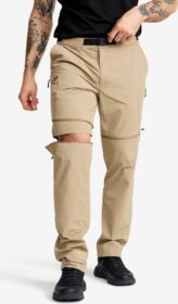 RevolutionRace Zip-off-housut – Beige – Elevate Hiking Zip-off Pants Miehet Khaki, Koko:XL