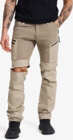 RevolutionRace Zip-off-housut – Beige – RVRC GP Pro Zip-off Pants Miehet Aluminium/Brindle, Koko:2XL