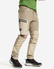 RevolutionRace Zip-off-housut – Beige – RVRC GP Pro Zip-off Pants Miehet Aluminium/Brindle, Koko:3XL