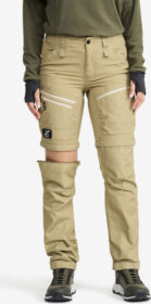 RevolutionRace Zip-off-housut – Beige – RVRC GP Pro Zip-off Pants Naiset Khaki, Koko:M