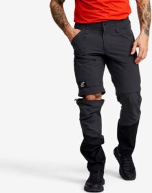RevolutionRace Zip-off-housut – Harmaa – RVRC GP Pro Stretch Zip-Off Pants Miehet Anthracite/Black, Koko:3XL
