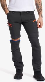 RevolutionRace Zip-off-housut – Harmaa – RVRC GP Pro Zip-off Pants Miehet Grey/Orange, Koko:S