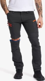 RevolutionRace Zip-off-housut – Harmaa – RVRC GP Pro Zip-off Pants Miehet Grey/Orange, Koko:L