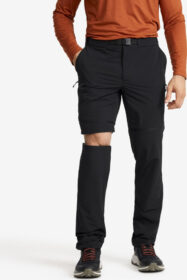 RevolutionRace Zip-off-housut – Musta – Elevate Hiking Zip-off Pants Miehet Black, Koko:M