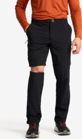 RevolutionRace Zip-off-housut – Musta – Elevate Hiking Zip-off Pants Miehet Black, Koko:XL