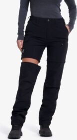 RevolutionRace Zip-off-housut – Musta – Nordwand Stretch Zip-off Pants Naiset Black, Koko:S