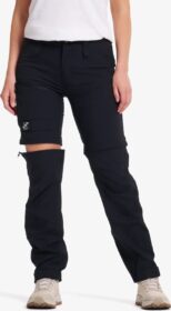 RevolutionRace Zip-off-housut – Musta – Range Pro Stretch T Zip-off Pants Naiset Black, Koko:2XL