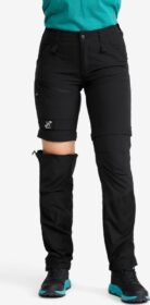 RevolutionRace Zip-off-housut – Musta – RVRC GP Pro Stretch Zip-off Pants Naiset Black, Koko:4XL