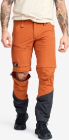 RevolutionRace Zip-off-housut – Oranssi – Range Pro Stretch T Zip-off Pants Miehet Teracotta Brown/Anthracite, Koko:XL