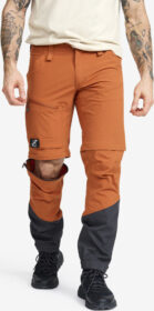 RevolutionRace Zip-off-housut – Oranssi – RVRC GP Pro Stretch Zip-Off Pants Miehet Teracotta Brown/Anthracite, Koko:3XL