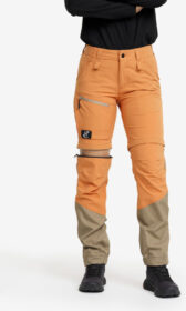 RevolutionRace Zip-off-housut – Oranssi – RVRC GP Pro Stretch Zip-Off Pants Naiset Caramel/Brindle, Koko:2XL