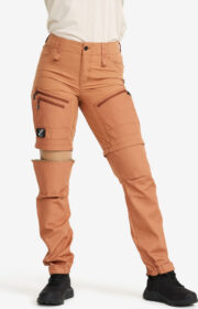 RevolutionRace Zip-off-housut – Oranssi – RVRC GP Pro Zip-off Pants Naiset Sunburn, Koko:2XL