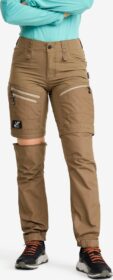 RevolutionRace Zip-off-housut – Ruskea – RVRC GP Pro Zip-off Pants Naiset Cub, Koko:M