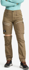 RevolutionRace Zip-off-housut – Ruskea – RVRC GP Pro Zip-off Pants Naiset Cub, Koko:M