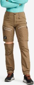 RevolutionRace Zip-off-housut – Ruskea – RVRC GP Pro Zip-off Pants Naiset Cub, Koko:XL