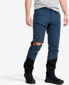 RevolutionRace Zip-off-housut – Sininen – Range Pro Stretch T Zip-off Pants Miehet Moonlit Ocean/Black, Koko:L