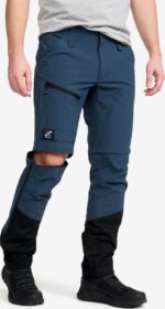 RevolutionRace Zip-off-housut – Sininen – Range Pro Stretch T Zip-off Pants Miehet Moonlit Ocean/Black, Koko:XL