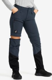 RevolutionRace Zip-off-housut – Sininen – RVRC GP Pro Stretch Zip-off Pants Naiset Blueberry/Black, Koko:2XL