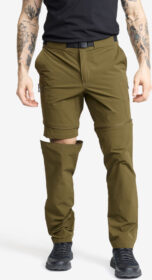 RevolutionRace Zip-off-housut – Vihreä – Elevate Hiking Zip-off Pants Miehet Dark Olive, Koko:XS