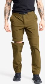 RevolutionRace Zip-off-housut – Vihreä – Elevate Hiking Zip-off Pants Miehet Dark Olive, Koko:M