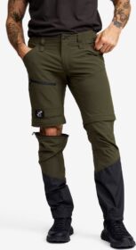RevolutionRace Zip-off-housut – Vihreä – Range Pro Stretch T Zip-off Pants Miehet Forest Night/Anthracite, Koko:XS